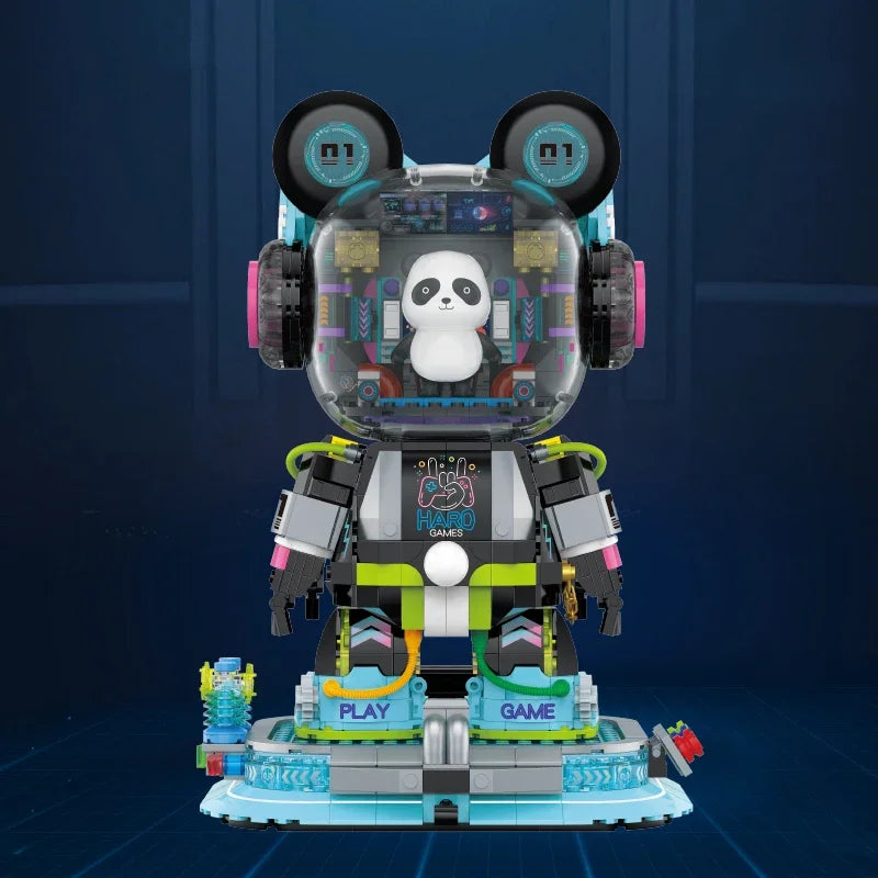 Figurine Panda E-Sports Articulée en Blocs