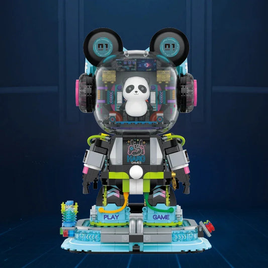 Figurine Panda E-Sports Articulée en Blocs