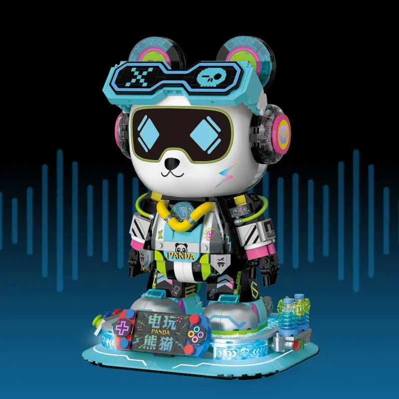 Figurine Panda E-Sports Articulée en Blocs