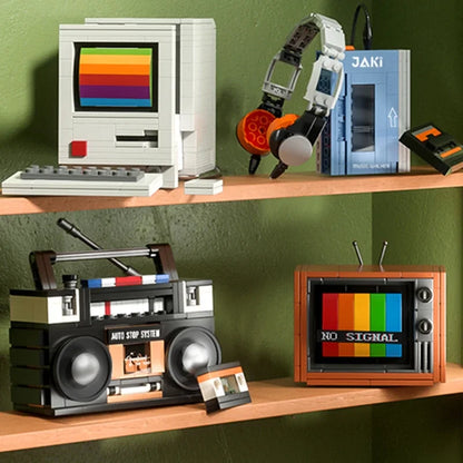 Blocs de Construction Appareils Rétro - TV, Radio, Console de Jeu Vintage