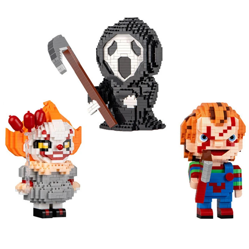 Set de Blocs de Construction Halloween - Personnages Effrayants