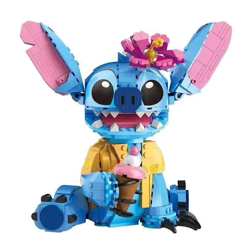 Disney Stitch et Angel - Figurines en Briques avec Oreilles Mobiles
