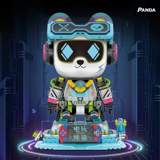 Figurine Panda E-Sports Articulée en Blocs