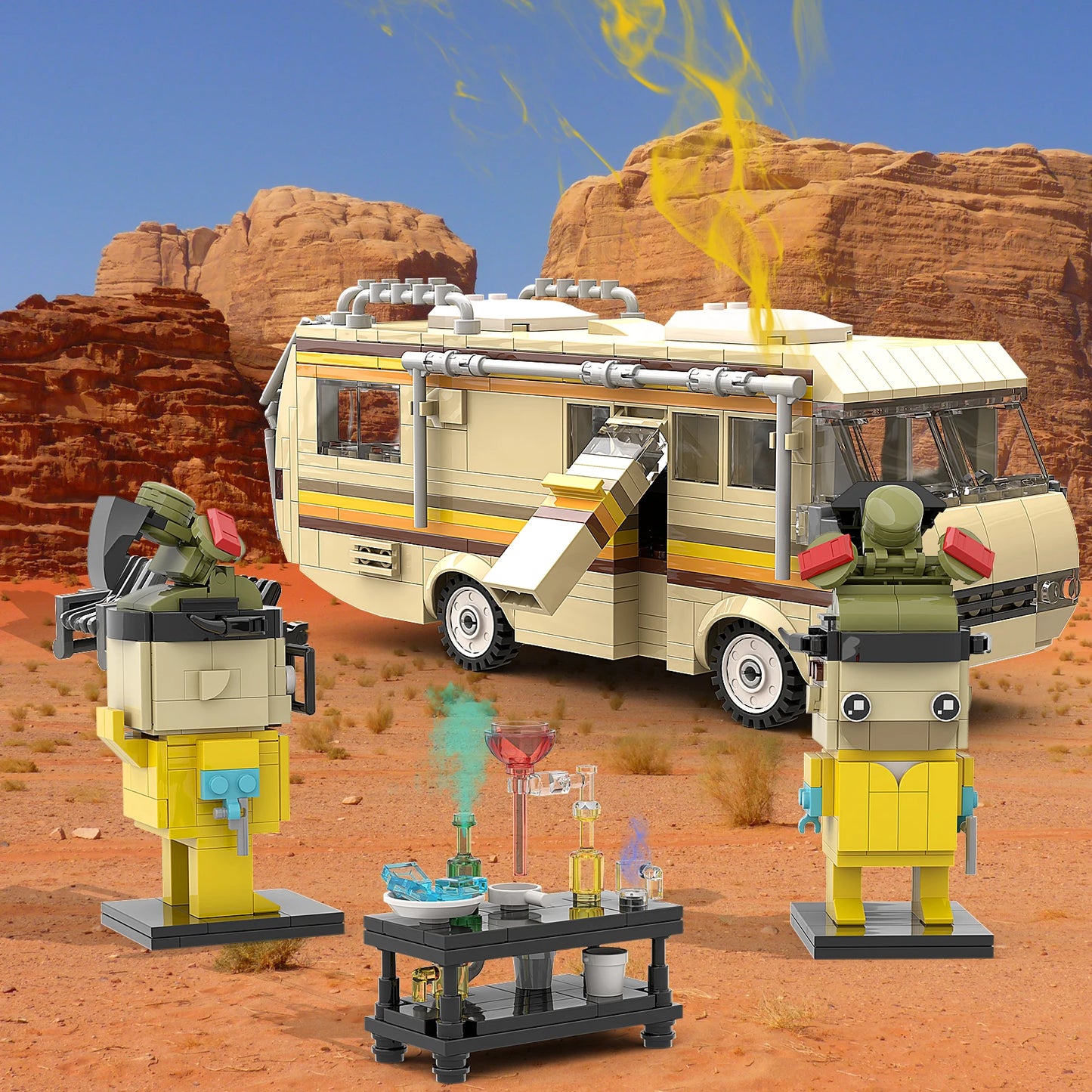 Set Micro-Blocs Breaking Bad – RV, Walter White & Jesse Pinkman | Modèle 3-en-1